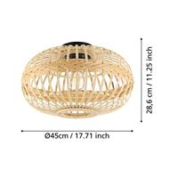 Eglo Rotan plafondlampAmsfield Ø 45cm - 43723 - thumbnail