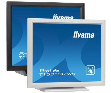 iiyama ProLite T1531SR-W5 - LED monitor - 15' - touchscreen - 1024 x 768 - TN - 370 cd/m² - 700:1-8 ms - HDMI, VGA, DisplayPort - speakers - white