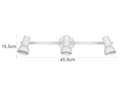 Trio PlafondlampCantar wit 3-lichts - R81793031