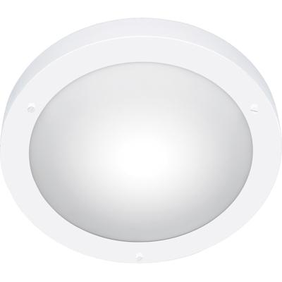 LED Plafondlamp - Badkamerlamp - Trion Condi - Opbouw Rond - Spatwaterdicht IP44 - E27 Fitting - Mat Wit Aluminium - Ø310mm
