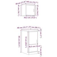 VidaXL Garagekasten 2 st bewerkt hout ambachtelijk eikenhout - thumbnail