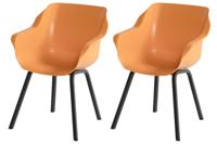 Sophie Elements dining armstoel Zwart Orange India - thumbnail