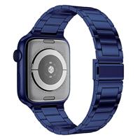 Stalen schakelband - Donkerblauw - Geschikt voor Apple watch 38mm / 40mm / 41mm / 42mm - thumbnail