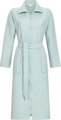 Aquagroene badstof dames badjas ritssluiting Aquagroene badstof dames badjas ritssluiting