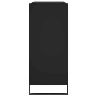 Platenkast 84,5x38x89 cm bewerkt hout zwart