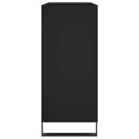 Platenkast 84,5x38x89 cm bewerkt hout zwart - thumbnail
