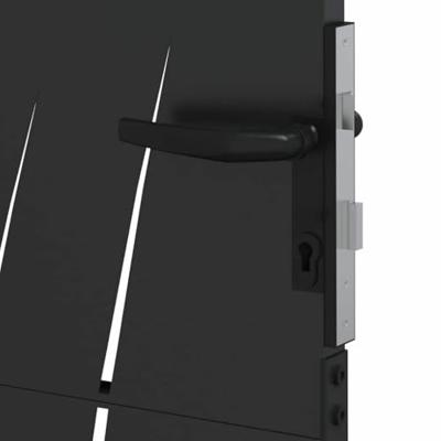 Tuinpoort met slot Zwart 105 x 125 cm Poedergecoat staal