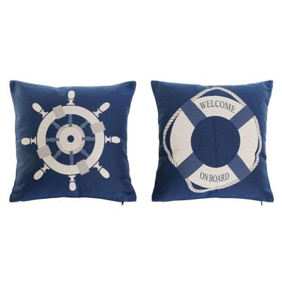 Kussen Home ESPRIT Blauw Wit 45 x 10 x 45 cm (2 Stuks) Kussen Home ESPRIT Blauw Wit 45 x 10 x 45 cm (2 Stuks)