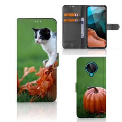 Xiaomi Poco F2 Pro | Telefoonhoesje | Met pasjeshouder | Kitten