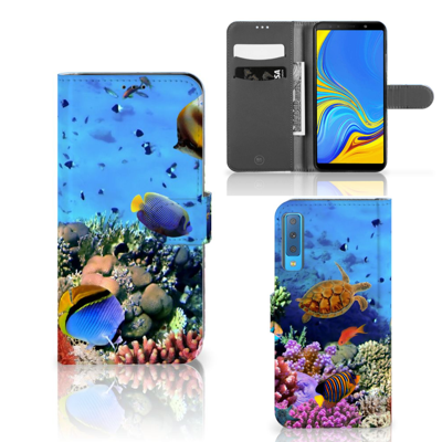 Samsung Galaxy A7 (2018) | Telefoonhoesje | Met pasjeshouder | Vissen