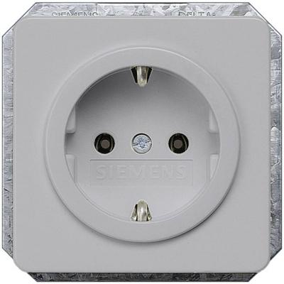 Siemens 5UB1467 Wandcontactdoos Delta Zilver Schakelmateriaal 1 stuk(s)