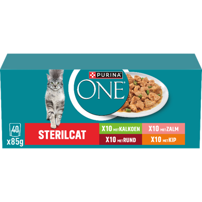 PURINA One kat gesteriliseerd, multivariëteiten, 40 x 85 g