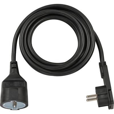 Verlengkabel 3 m H05VV-F 3G1.5 IP20 Zwart