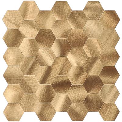Zelfklevende Gouden Hexagon Mozaïek Tegels - Luxe & Eenvoudige Installatie