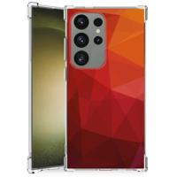 Shockproof Case voor Samsung Galaxy S24 Ultra Polygon Red - thumbnail