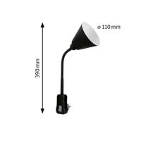 Paulmann Junus Stekkerlamp E14 20 W Zwart - thumbnail