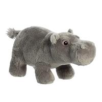 Aurora pluche dieren knuffel nijlpaard - 14 x 27 cm - knuffeldieren - nijlpaarden - speelgoed - thumbnail