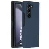 Accezz Liquid Silicone Backcover Samsung Galaxy Z Fold 5 Telefoonhoesje Blauw - thumbnail