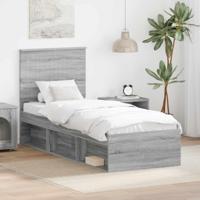Bedframe Grijs Sonoma 75 x 190 cm Massief grenenhout - thumbnail