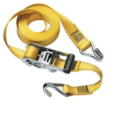 Masterlock Ratchet tie down with J hooks 4,50m - colour : yellow - PVC grip on r - 3058EURDAT Masterlock Ratchet tie down with J hooks 4,50m - colour : yellow - PVC grip on r - 3058EURDAT
