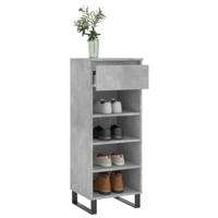 VidaXL Schoenenkast 40x36x105 cm bewerkt hout betongrijs - thumbnail