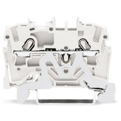 WAGO 2002-1208 Screeningklem 2-etages 5.20 mm Push-In-klem Wit 100 stuk(s)