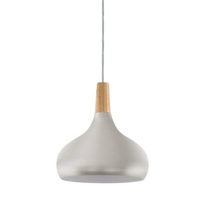 Eglo Moderne hanglampSabinar 28cm RVS met houtbruin - 901181 - thumbnail