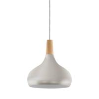 Eglo Moderne hanglampSabinar 28cm RVS met houtbruin - 901181 - thumbnail