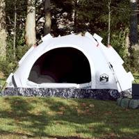VidaXL Tent 2-persoons snelontgrendeling verduisterende stof wit - thumbnail