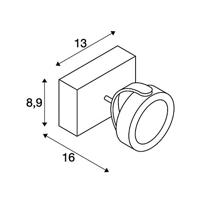 SLV 1000127 LED-plafondlamp 17 W Zwart - thumbnail