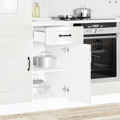 Onderkast Kalmar bewerkt hout hoogglans wit