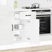 Onderkast Kalmar bewerkt hout hoogglans wit - thumbnail