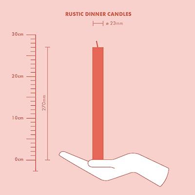 Bolsius rustiek tafelkaars olive