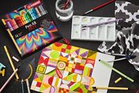 STABILO Pen 68 viltstift, metalen doos van 10 stiften in geassorteerde kleuren - thumbnail