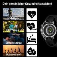 Smartwatch beafon WATCH 301 44 mm 1,45" Zwart - thumbnail