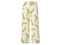 esmara Linnen dames broek (Wit/groen, 42) - thumbnail