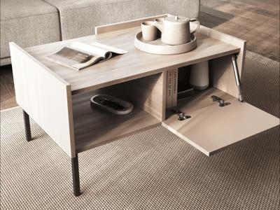 Salontafel JULIE 90 cm acacia/kasjmier Salontafel JULIE 90 cm acacia/kasjmier