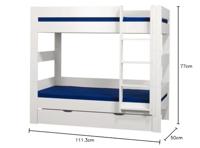 Ladekast Naia 5 lades - hoogglans wit - 111,3x76,8x50 cm - thumbnail