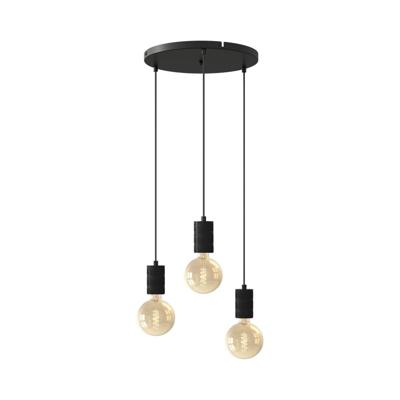 Circle TriplePendel Cord Disc 3-lichts 40cm zwart - 965248