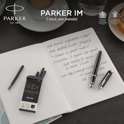 Parker IM vulpen en balpen, duoset, giftbox en etui, zilver