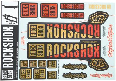 ROCKSHOX decor set decal set gold/orange