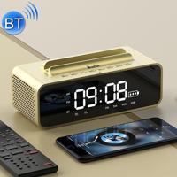 Oneder V06 Smart Sound Box draadloze Bluetooth Speaker LED scherm alarm klok ondersteuning Hands-Free & FM & TF Card & AUX & USB-drive (goud) - thumbnail