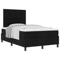 Boxspringbed met matras stof zwart 120x200 cm - thumbnail