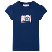 Kindershirt 92 marineblauw - thumbnail