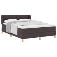 Boxspringbed met matras Donkerbruin 140 x 190 cm Stof - thumbnail