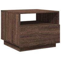 Salontafel met LED-verlichting 50x49x40 cm bruineikenkleurig - thumbnail