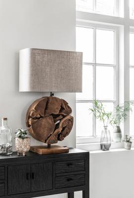 MUST Living Tafellamp 'All Around the World' Teakhout, 70cm MUST Living Tafellamp 'All Around the World' Teakhout, 70cm