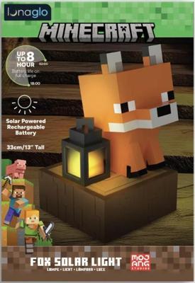 Minecraft LunaGlo Light - Fox Solar Light Minecraft LunaGlo Light - Fox Solar Light