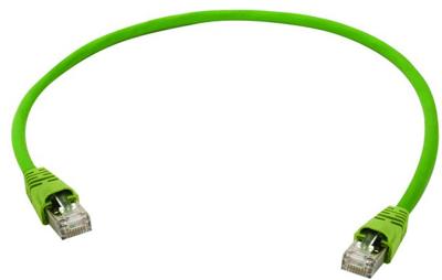 Telegärtner 100008000 RJ45 Netwerkkabel, patchkabel CAT 5 SF/UTP 1.00 m Geel, Groen 1 stuk(s)