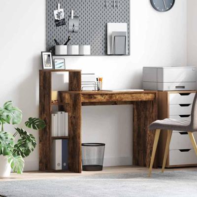 Bureau met plank Gerookt eiken 100 x 40 x 90 cm Bewerkt hout Bureau met plank Gerookt eiken 100 x 40 x 90 cm Bewerkt hout